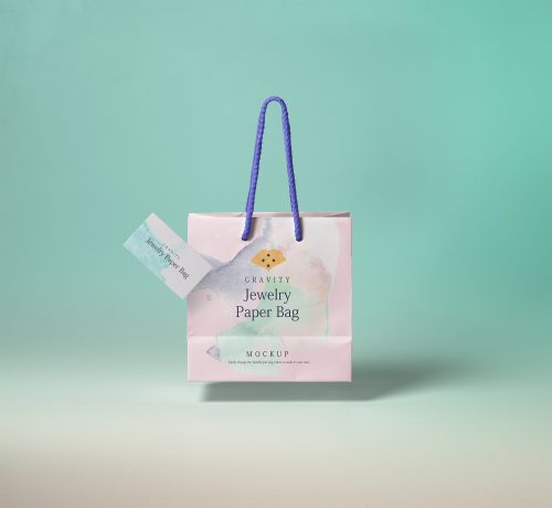 Psd Gravity Shopping Bag Mockup