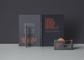 Psd Open Hardcover Book Mockup