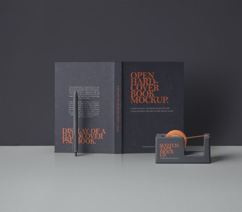 Psd Open Hardcover Book Mockup