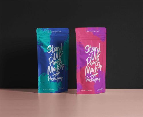 Psd Pouch Packaging Mockup