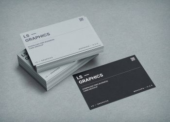 Stacked Business Cards Free Mockup