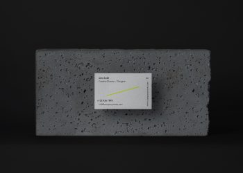 Stone Business Card Mockup