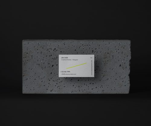 Stone Business Card Mockup