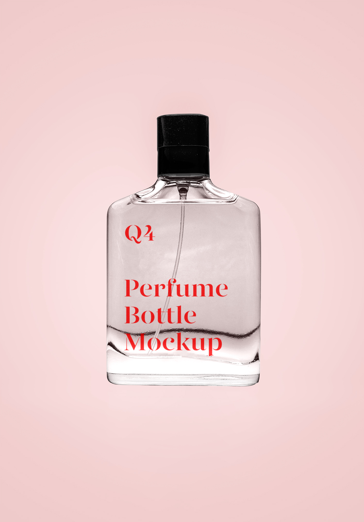 Transparent Cosmetic Bottle Mockup