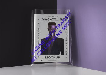 Transparent Cover Psd Magazine Mockup