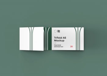 Trifold Landscape Brochure Mockup