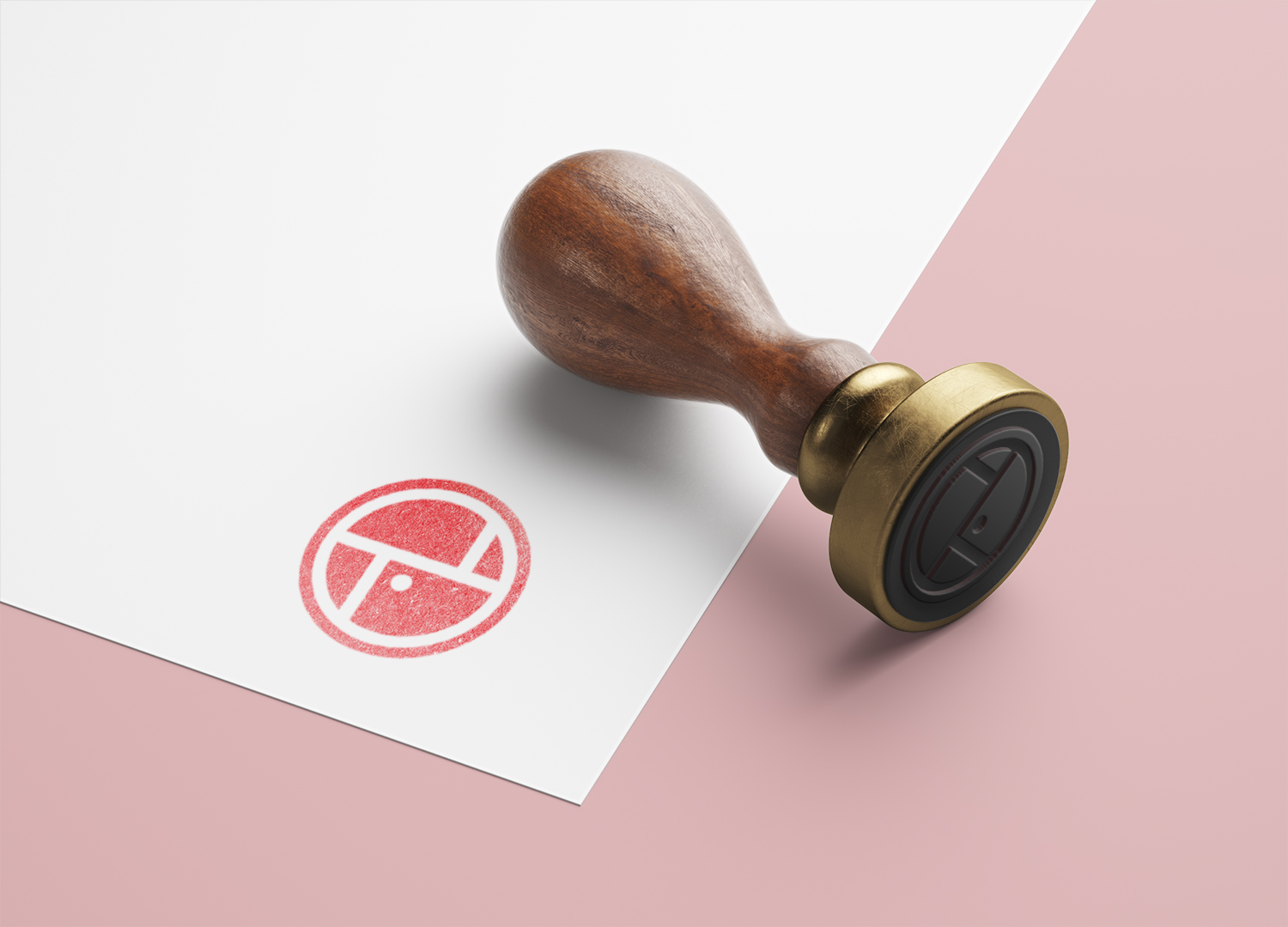 Wooden Stamp Mockup