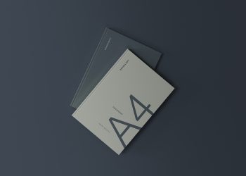 2 Hardcover Books Free Mockup