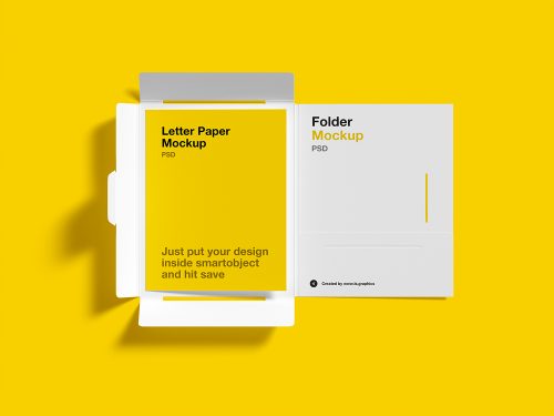 Brochure Folder Letter Free Mockups