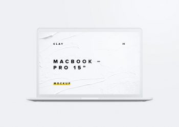 Clay MacBook Pro Front View Free Mockup