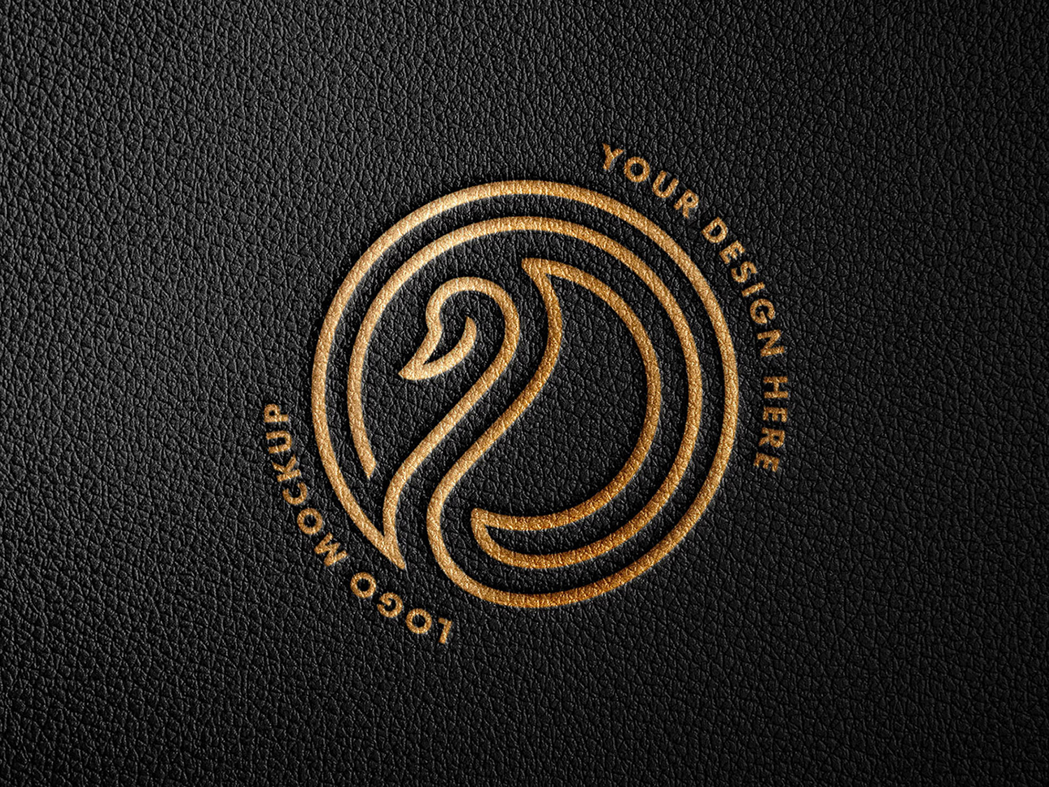 Debossed Leather Foil Logo Mockup