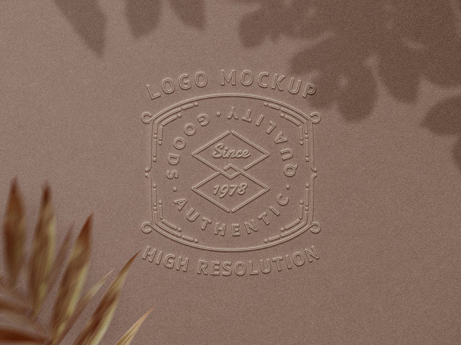 Embossed Logo Free Mockup