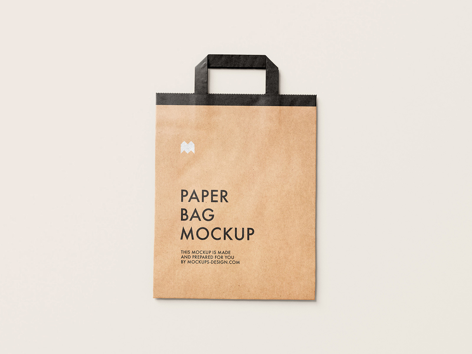 Flattened Paper Bag Free Mockup