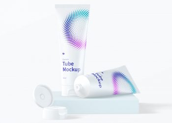 Free 250ml Cosmetic Tubes Mockup