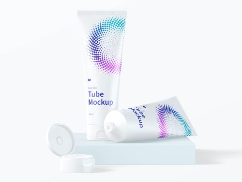 Free 250ml Cosmetic Tubes Mockup