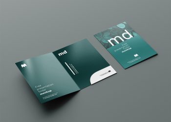 Free Branding Presentation Folder Mockup