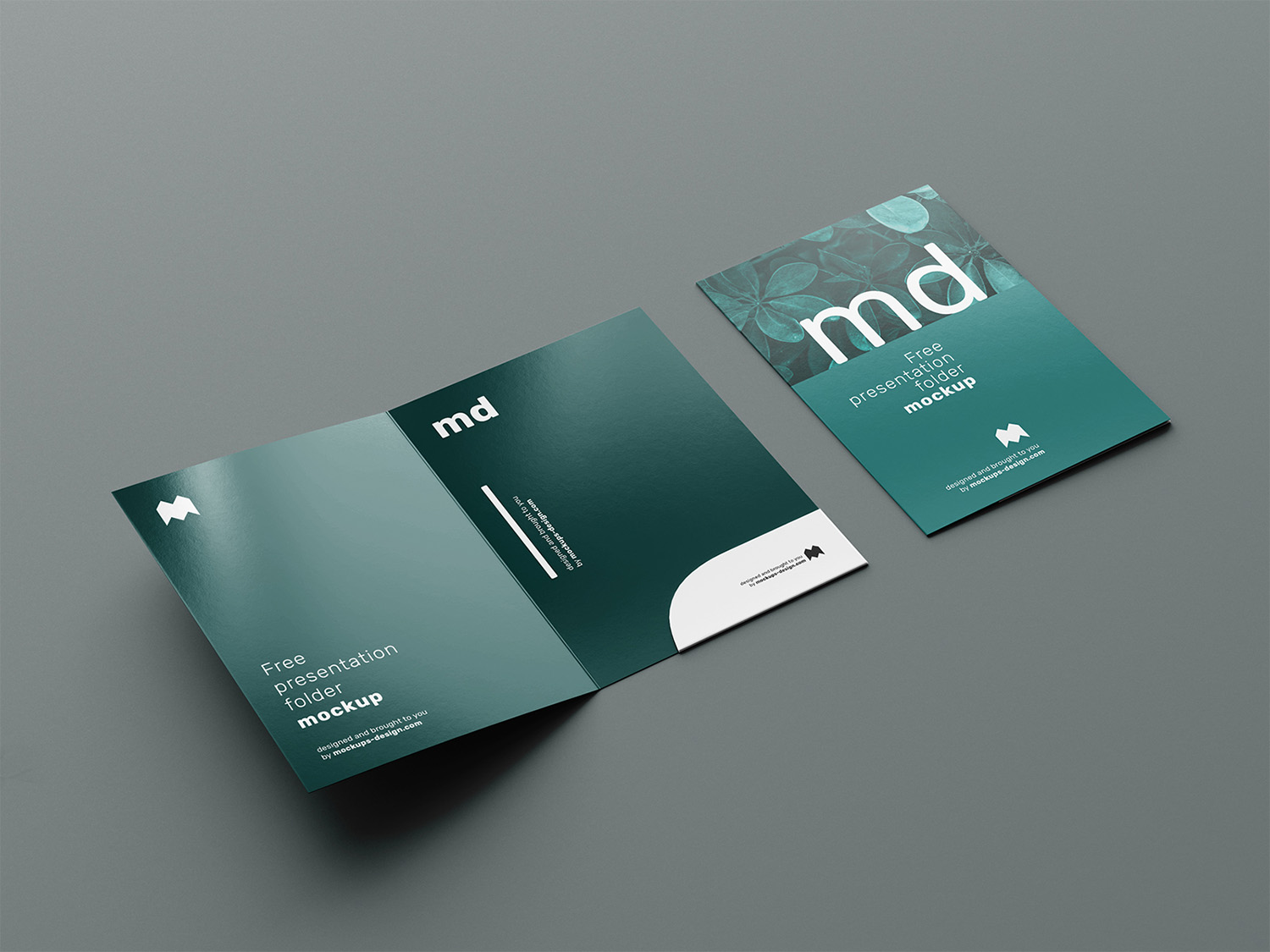 Free Branding Presentation Folder Mockup