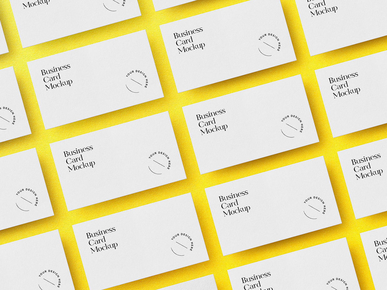 Free Business Cards Grid Mockup