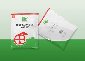 Free Foil Sachet PSD Mockup