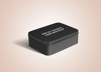 Free Metal Tin Box Mockup