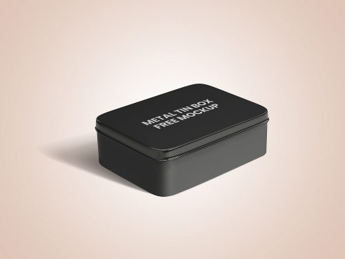 Free Metal Tin Box Mockup