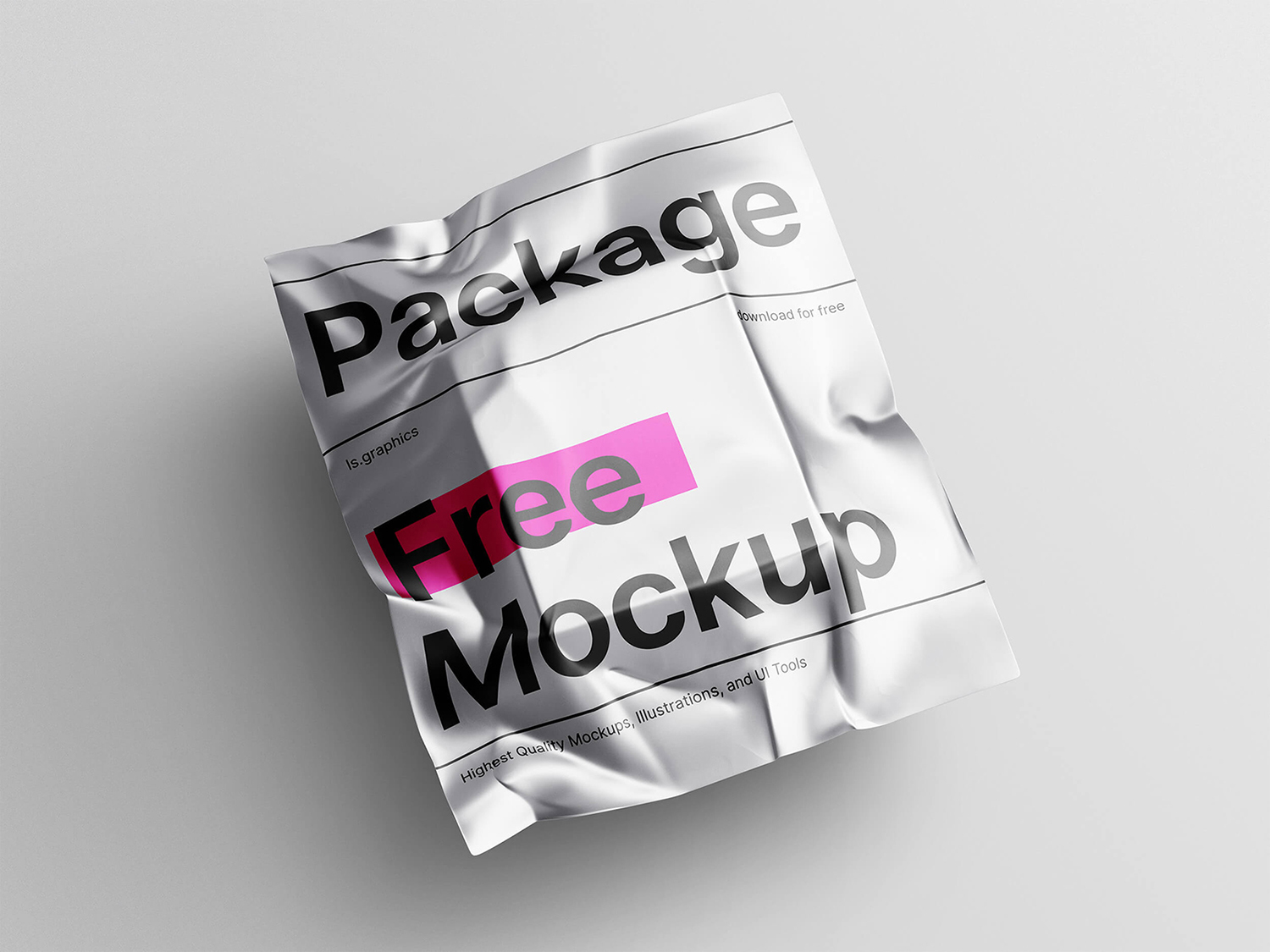 Free Metallic Poly Mailer Envelope Mockup