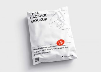 Free Postal Package Mockup