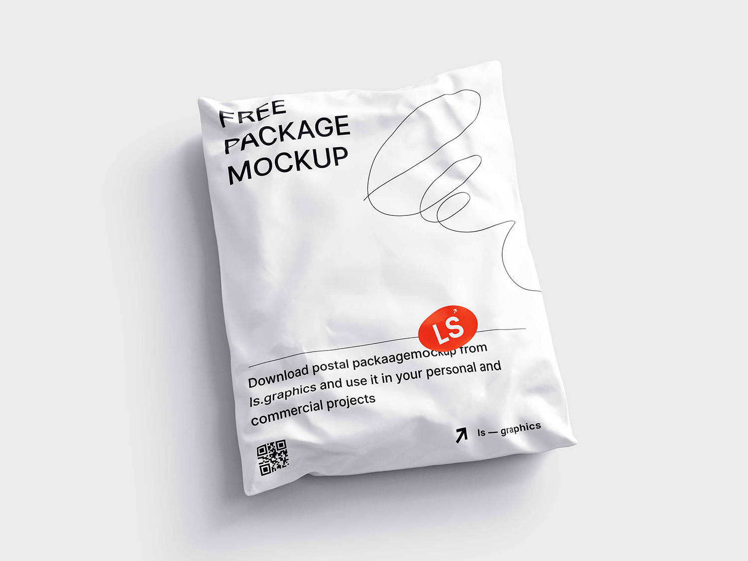 Free Postal Package Mockup