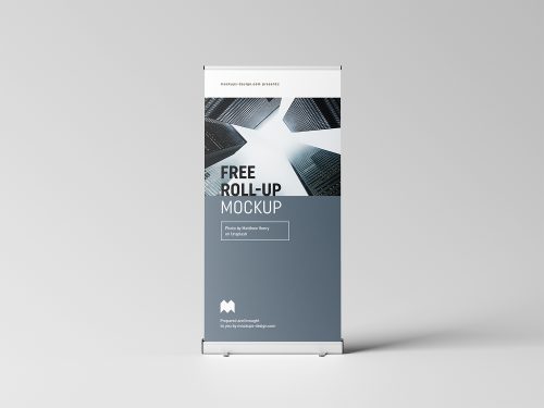 Free Roll-Up PSD Mockup