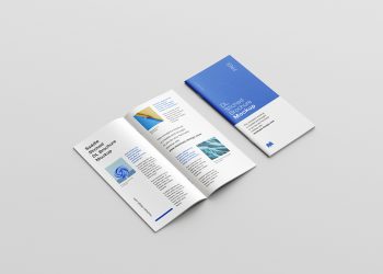 Free Saddle Stitched DL Brochure Mockup