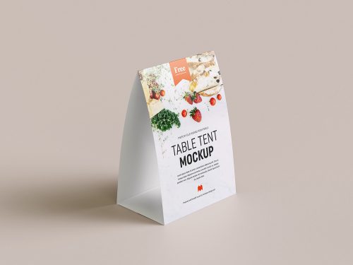 Free Table Tent Mockup