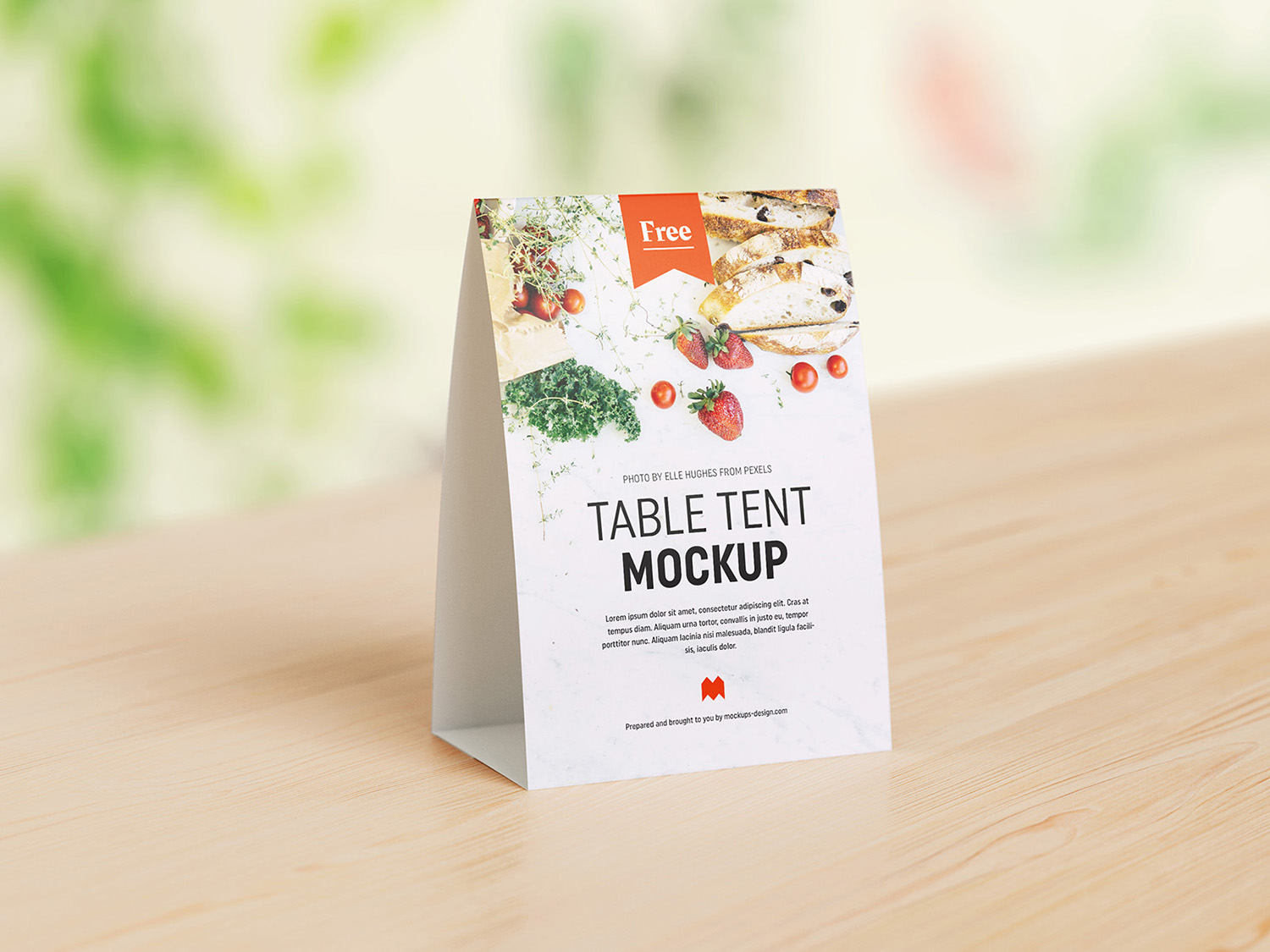 Free Table Tent Mockup