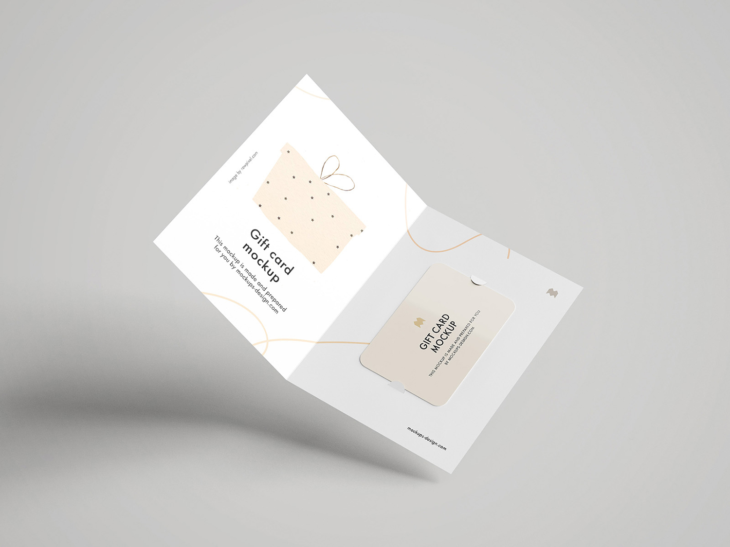 Gift Card Presentation Free Mockup