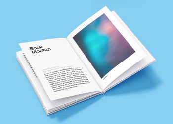 Open Hardcover Book Free Mockup