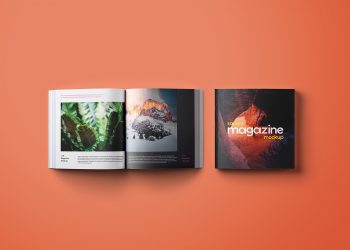 Square Magazine Free Mockups