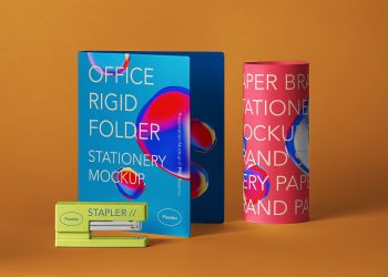 Stationery Brand Folder Mockup Scene