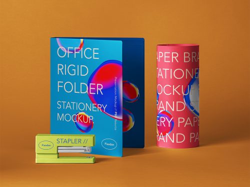 Stationery Brand Folder Mockup Scene