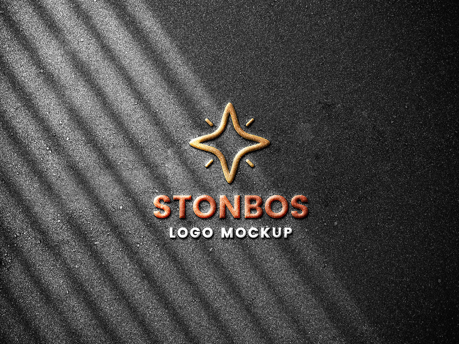 Stone Emboss Logo Mockup