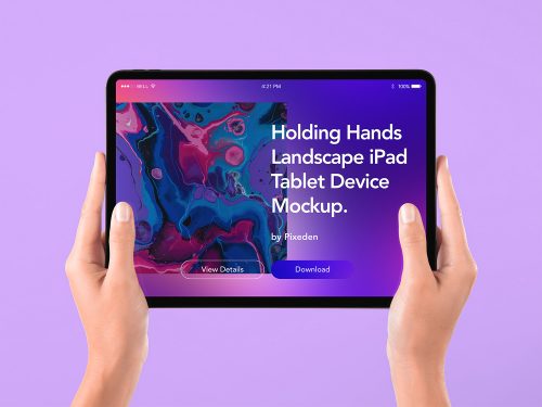 Tablet iPad Free Mockup in Hand