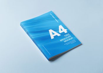 A4 Brochure Cover Free Mockup