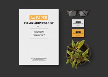 A4 Paper Presentation Free Mockup