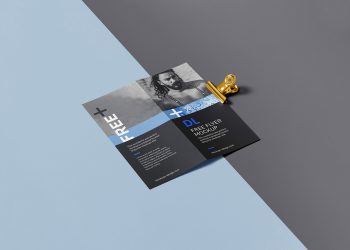 Bi-Fold DL Flyer Free Mockup