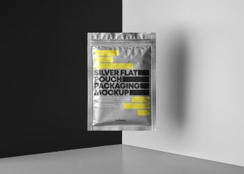 Flat PSD Pouch Packaging Mockup