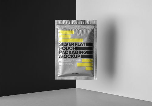 Flat PSD Pouch Packaging Mockup