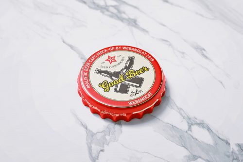 Free Bottle Cap Mockup PSD