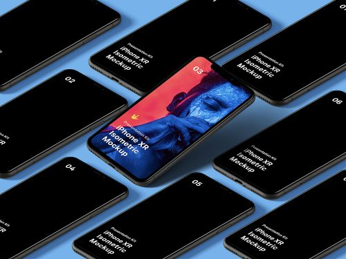 Free Isometric iPhone 11 Pro Mockup