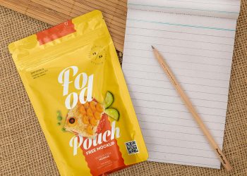 Free Pouch Food Package Mockup