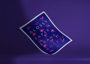 Glossy Branding Paper Free Mockup