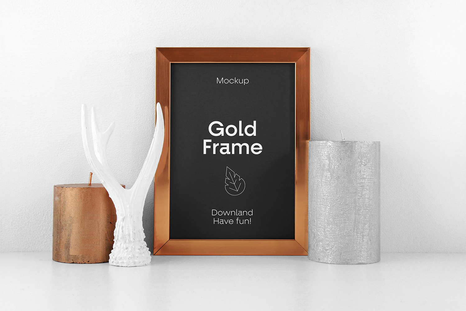 Gold Frame PSD Free Mockup