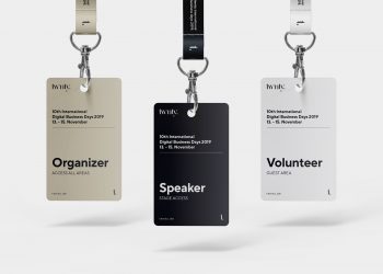 Hanging ID Card Mockup